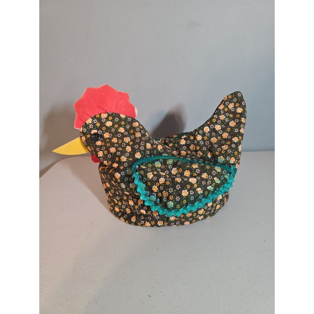 Vintage Hen Chicken Bun Bread Warmer Cover Basket Grannycore Cottagecore